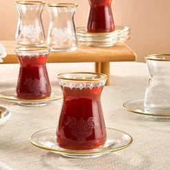 Karaca Gent 12-teiliges Teeservice für 6 Personen Gold Discount