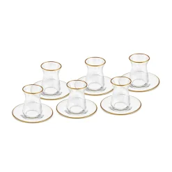 Karaca Gent 12-teiliges Teeservice für 6 Personen Gold Discount