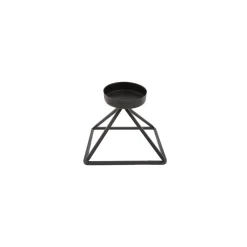 Karaca Geometri Kerzenständer Schwarz 13 cm x 13 cm Schwarz01 Online