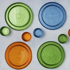 Karaca Glacier für 6 Personen Frühstücksset und Servierschalen, 18 Teilig, Glas Multıfarben Online