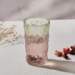Karaca Glacier Getränke Glas, Rot Grün, 383 ml Rot02 Outlet