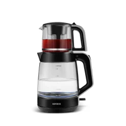 Karaca Glass Tea XL 2 in 1 Glas-Teemaschine Space Gray Space Grau Outlet