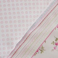 Karaca Glen Doppel Bettwäscheset 100% Baumwolle Rosa 200x220 Cm Pınk