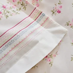 Karaca Glen Doppel Bettwäscheset 100% Baumwolle Rosa 200x220 Cm Pınk