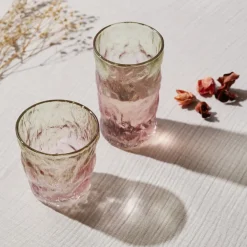 Karaca Gletscherwasser Glas, Rot Grün, 287 ml Rot02 Outlet