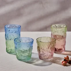 Karaca Gletscherwasser Glas, Rot Grün, 287 ml Rot02 Outlet
