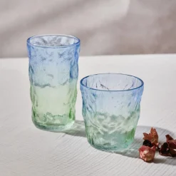 Karaca Gletscherwasser Glas, Blau Grün, 287 ml Blau01 Best