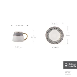 Karaca Globe Kaffeeservice für 6 Personen Schwarz01