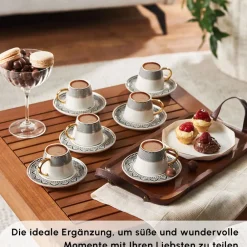 Karaca Globe Kaffeeservice für 6 Personen Schwarz01