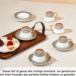 Karaca Globe Kaffeeservice für 6 Personen Schwarz01