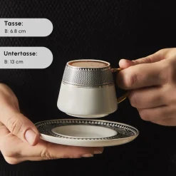 Karaca Globe Kaffeeservice für 6 Personen Schwarz01