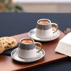 Karaca Globe Set mit 2 Kaffeetassen Schwarz01 Clearance