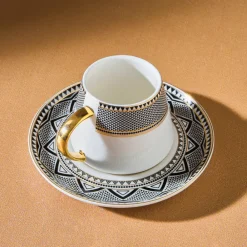 Karaca Globe Set mit 2 Kaffeetassen Schwarz01 Clearance