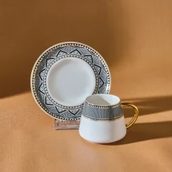 Karaca Globe Set mit 2 Kaffeetassen Schwarz01 Clearance