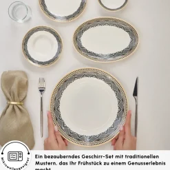 Karaca Globe 26-Teiliges 6-Personen Frühstücksgeschirr Multıfarben Hot
