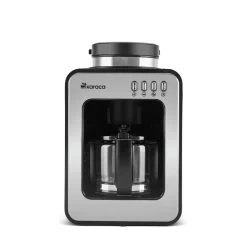 Karaca Grindmaestro Filter-Kaffeemaschine mit Eingebaute Kaffeemühle, 0,5L, 600W, Inox Grau02 Best