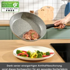 Karaca Gris Biogranit Pfannenset, 2 Teilig Grau02 Hot