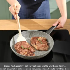Karaca Gris Biogranit Pfannenset, 2 Teilig Grau02 Hot