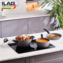 Karaca Gris Biogranite Induktion-Basis Kochgeschirr-Set, 5 Teilig Grau02 Best