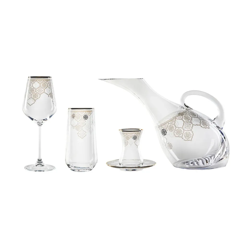 Karaca Hailey Glas-Set,49-teilig Gold Best