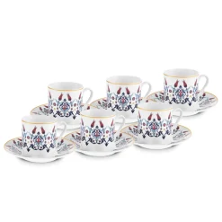 Karaca Haliç Tassen-Set für 6 Personen, 80 ml Multıfarben Hot