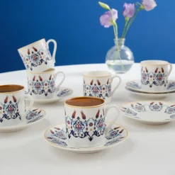 Karaca Haliç Tassen-Set für 6 Personen, 80 ml Multıfarben Hot