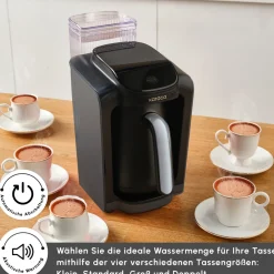 Karaca Hatır Aqua Wassertank Automatische Türkische Kaffeemaschine Galaxy Grey New