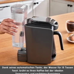 Karaca Hatır Aqua Wassertank Automatische Türkische Kaffeemaschine Galaxy Grey New