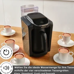 Karaca Hatır Aqua Wassertank Automatische Türkische Kaffeemaschine Schwarz Siyah Clearance