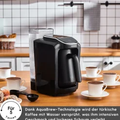 Karaca Hatır Aqua Wassertank Automatische Türkische Kaffeemaschine Schwarz Siyah Clearance