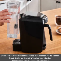 Karaca Hatır Aqua Wassertank Automatische Türkische Kaffeemaschine Schwarz Siyah Clearance