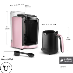 Karaca Hatır Aqua Wassertank Automatische Türkische Kaffeemaschine Rose Gold New