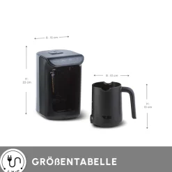 Karaca Hatır Kaffeemaschine mit Röstfunktion Anthrazit, 535W Galaxıe Grau Clearance