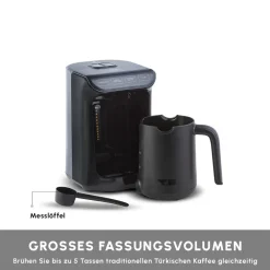 Karaca Hatır Kaffeemaschine mit Röstfunktion Anthrazit, 535W Galaxıe Grau Clearance
