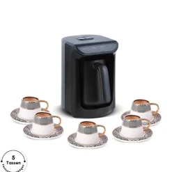 Karaca Hatır Kaffeemaschine mit Röstfunktion Anthrazit, 535W Galaxıe Grau Clearance