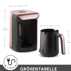 Karaca Hatır Kaffeemaschine mit Röstfunktion Rosenbeere Rosebeere Clearance