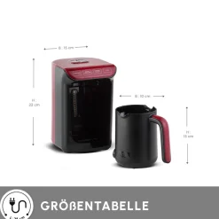 Karaca Hatır Kaffeemaschine mit Röstfunktion Rot, 535W Kırschrot Sale