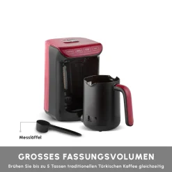 Karaca Hatır Kaffeemaschine mit Röstfunktion Rot, 535W Kırschrot Sale