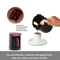 Karaca Hatır Kaffeemaschine mit Röstfunktion Rot, 535W Kırschrot Sale