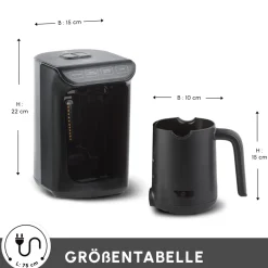 Karaca Hatır Kaffeemaschine mit Röstfunktion Shiny Black, 535 W Glänzend Schwarz Hot