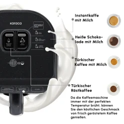 Karaca Hatır Koz Milky Türkische Kaffeemaschine, Glänzend Schwarz Online