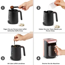 Karaca Hatır Koz Milky Türkische Kaffeemaschine Rose Rose Gold Discount