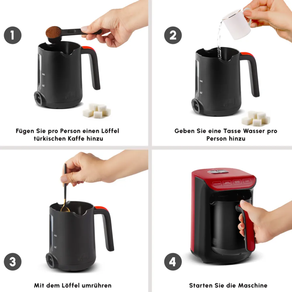 Karaca Hatır Koz Milky Türkische Kaffeemaschine Red Online