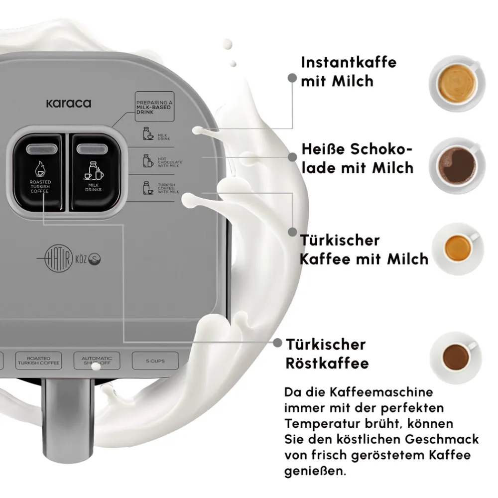 Karaca Hatır Milky Türkische Kaffeemaschine Anthrazit Anthracıte Online