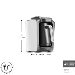 Karaca Hatır Neo Türkische Kaffeemaschine mit Milch – Porcelain White Outlet