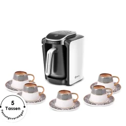Karaca Hatır Neo Türkische Kaffeemaschine mit Milch – Porcelain White Outlet