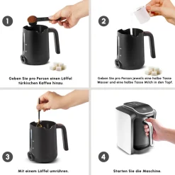 Karaca Hatır Neo Türkische Kaffeemaschine mit Milch – Porcelain White Outlet