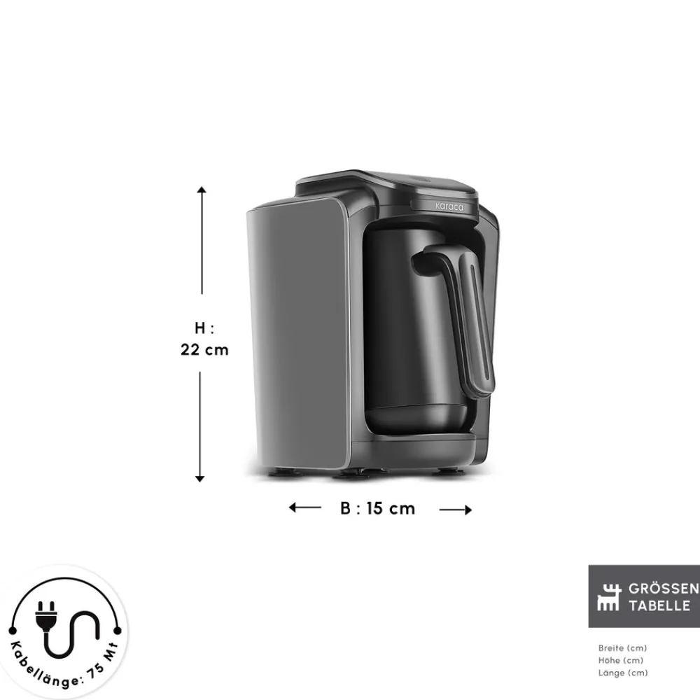 Karaca Hatır Neo Türkische Kaffeemaschine mit Milchzubereitung – Space Grey Clearance