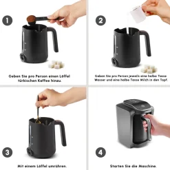 Karaca Hatır Neo Türkische Kaffeemaschine mit Milchzubereitung – Space Grey Clearance