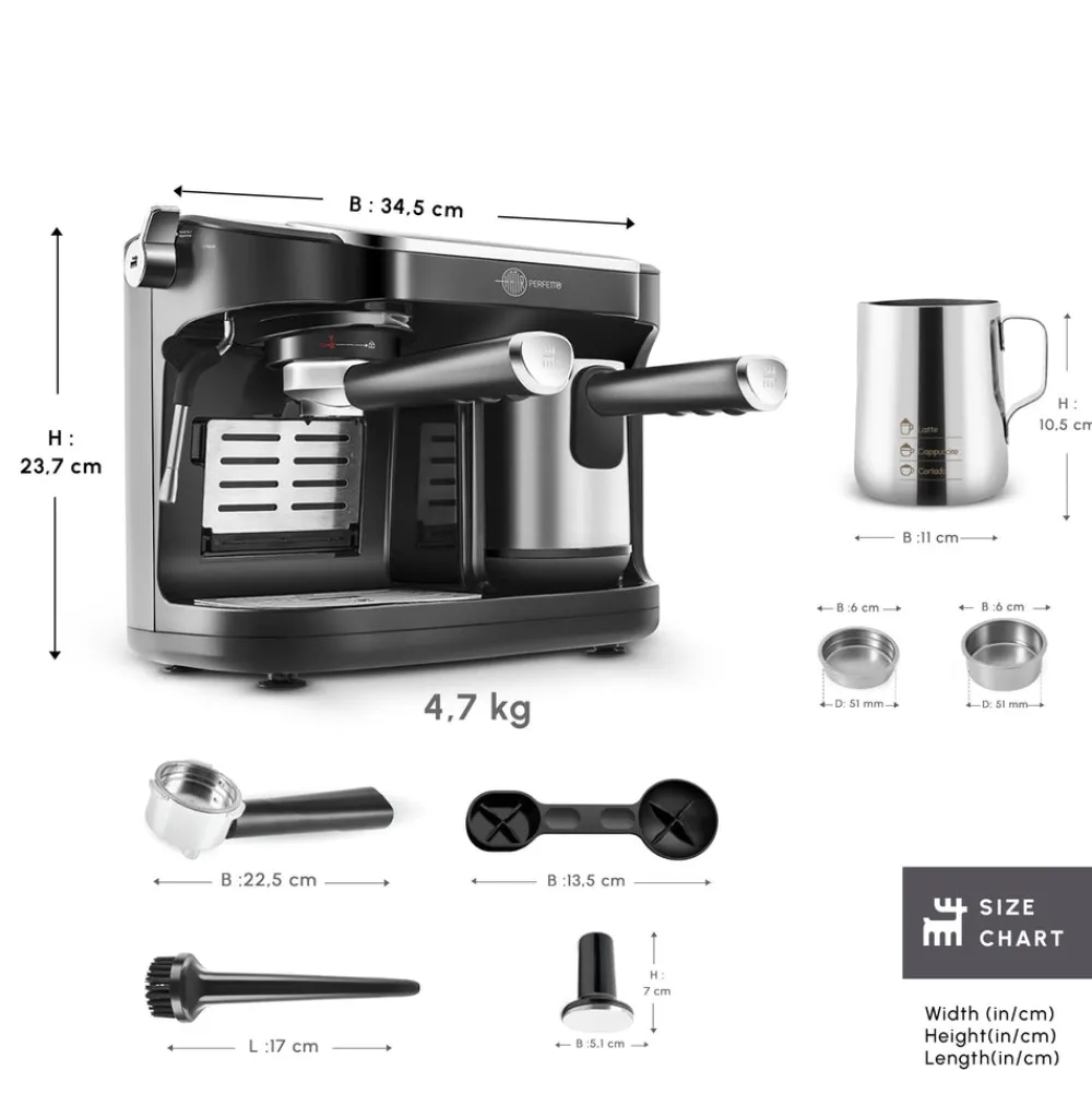 Karaca Hatır Perfetto Espresso und Türkischer Kaffee Maschine INOX Online